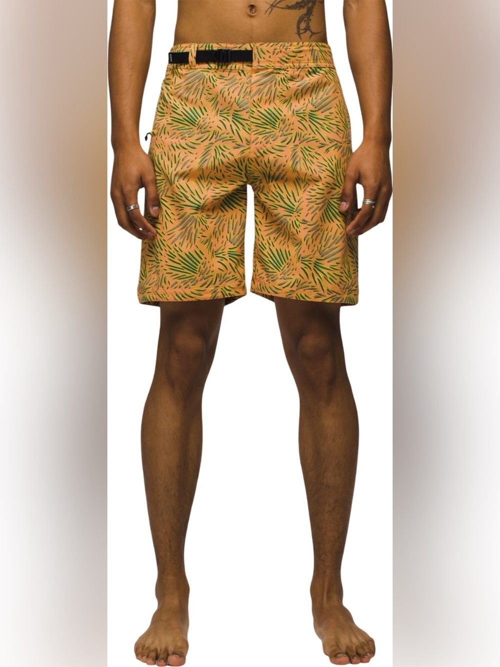 Prana Men's Rock Shock Boardshorts Aura Glow peach swim trunks shorts size 40